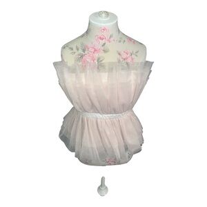 Entro Close to You Tube Top Pink Size L Side Zip, Romantic